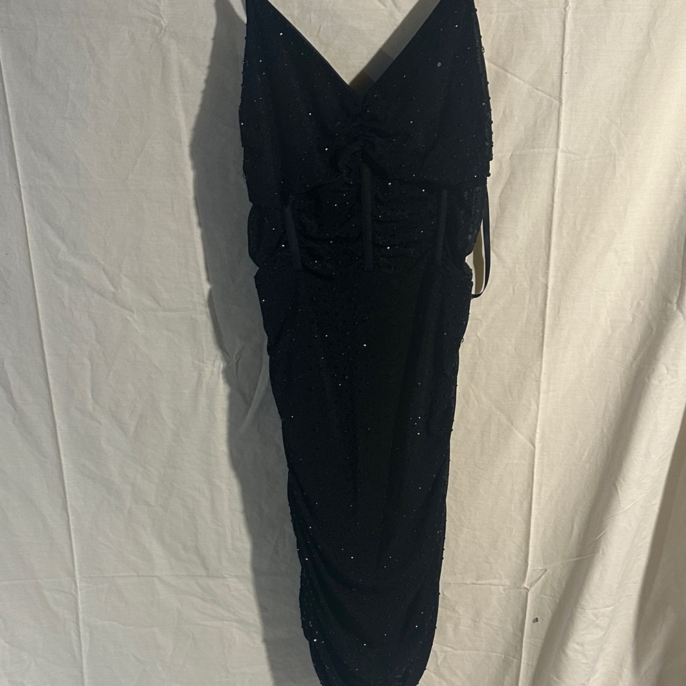 Windsor Black Strapless Dress with Sparkle